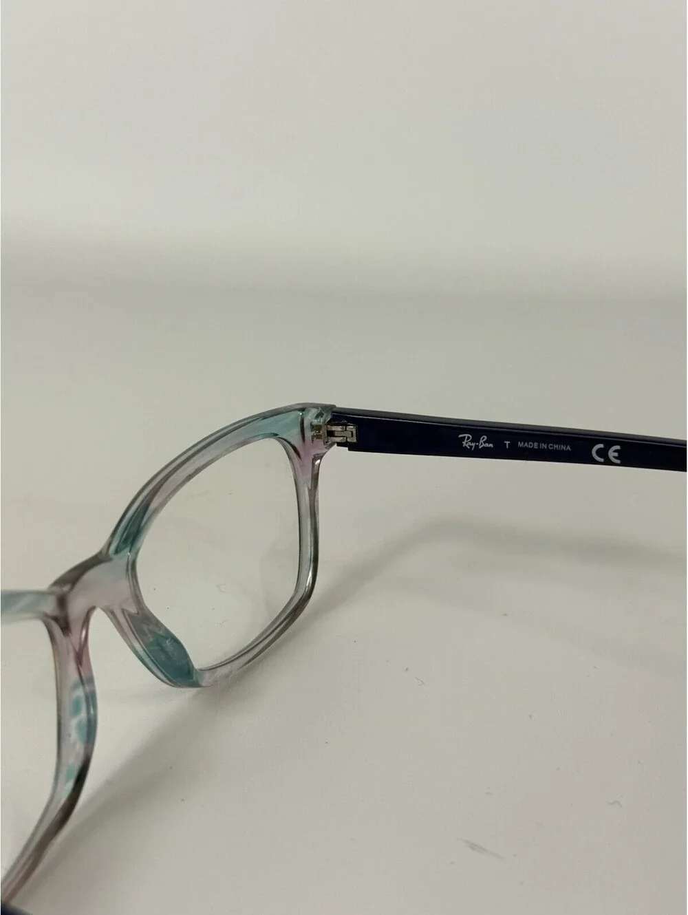 Ray Ban RB1591 3807 Womens Jr Blue & Clear Eyeglasses FRAMES ONLY 48-16-130